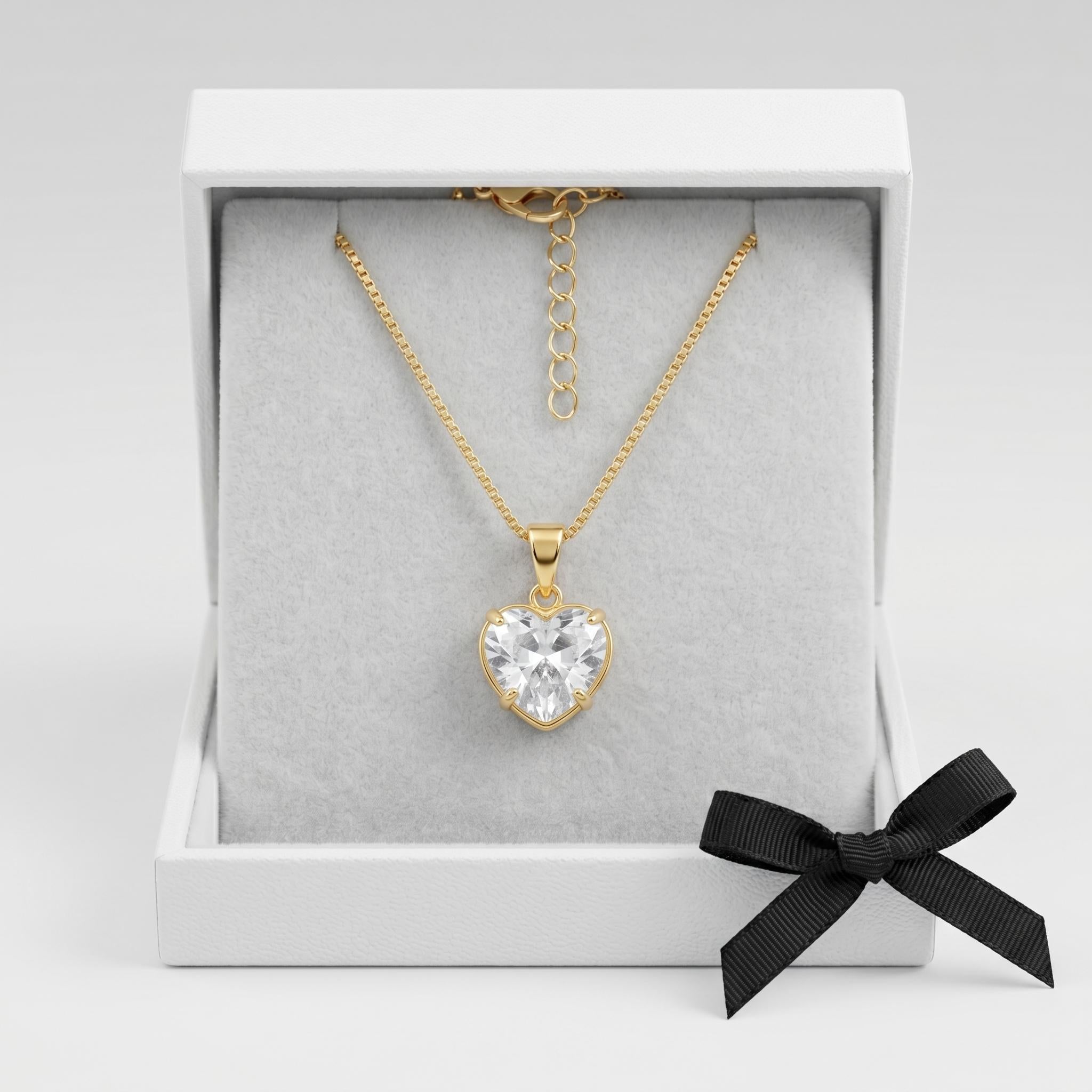 Colar Pingente Coração Banhado a Ouro 18k (6 meses de garantia)